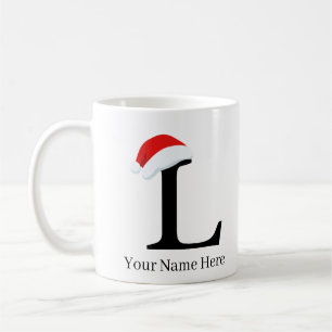 Christmas Mug "L" Initial
