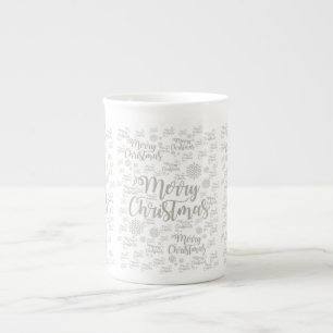 Christmas Mug, Merry Christmas Bone China Mug