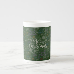 Christmas Mug, Merry Christmas Bone China Mug