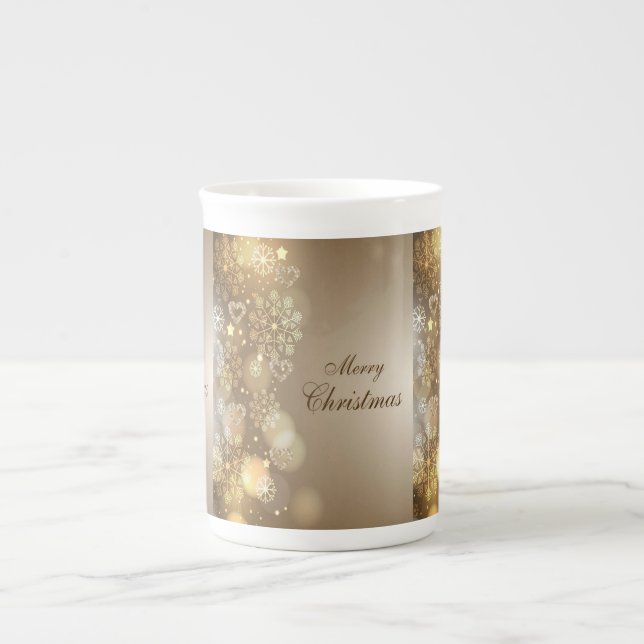 Christmas Mug, Merry Christmas Bone China Mug (Front)
