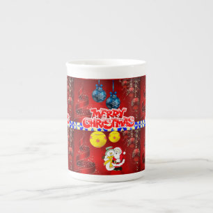 Christmas Mug, Merry Christmas Bone China Mug