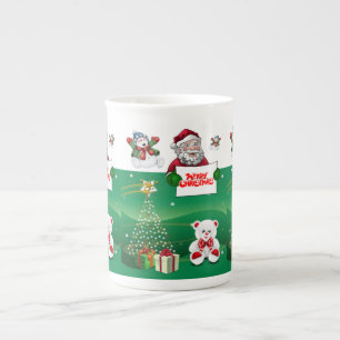 Christmas Mug, Merry Christmas Bone China Mug