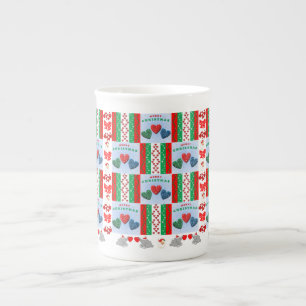 Christmas Mug, Merry Christmas Bone China Mug