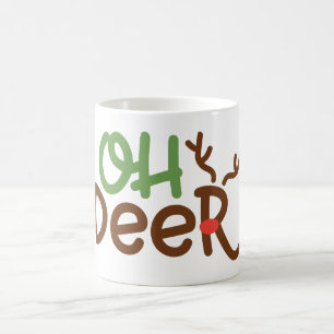 Christmas Mug: Oh Deer  Coffee Mug
