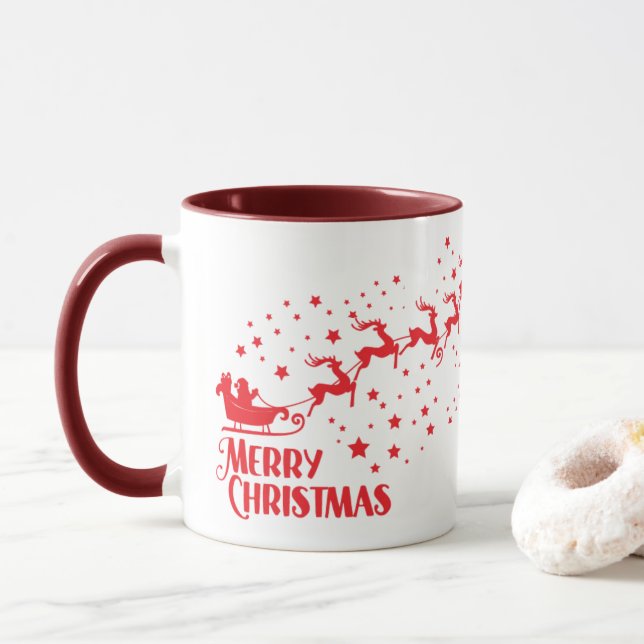Christmas mug, personalise  mug (With Donut)