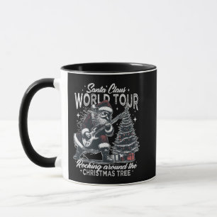 Christmas Mug Retro Rock Santa Claus