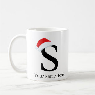 Christmas Mug "S" Initial