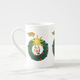 Christmas Mug, Santa, Merry Christmas Bone China Mug