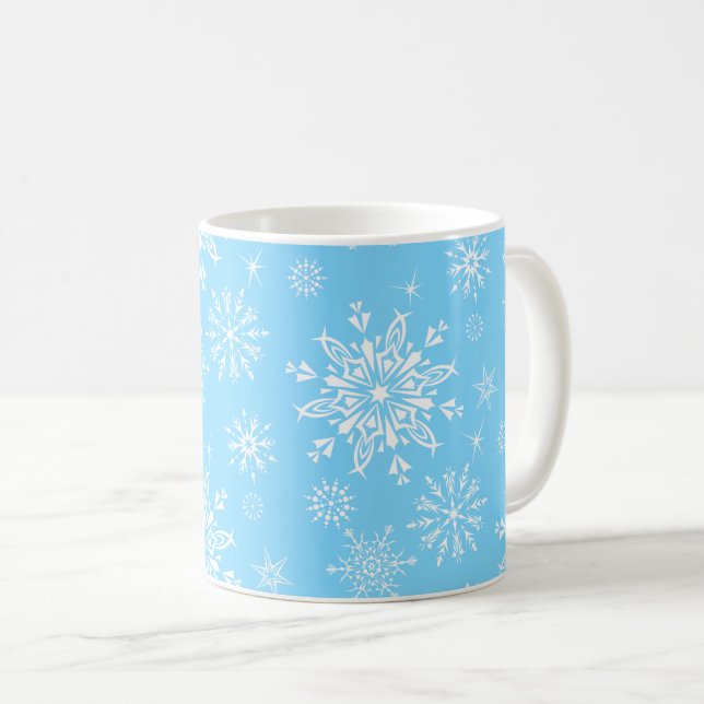 Christmas Mug-Snowflakes Coffee Mug (Front Right)