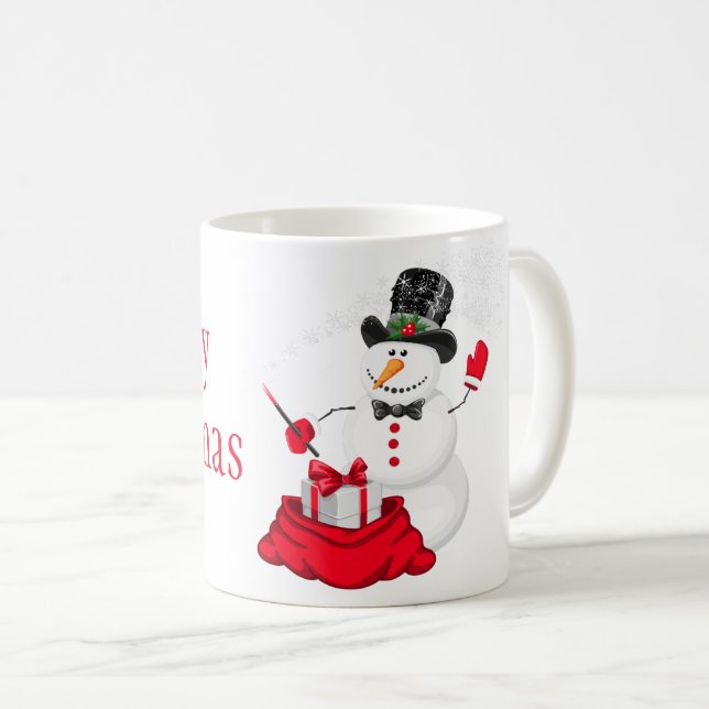 Christmas Mug-Snowman Coffee Mug (Front Right)