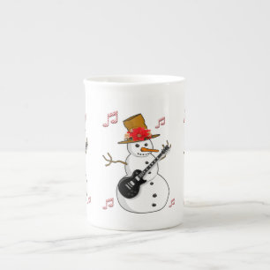 Christmas Mug, Snowman, Merry Christmas Bone China Mug