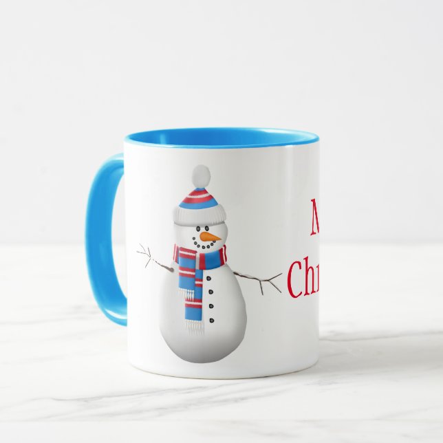 Christmas Mug-Snowman Mug (Front Left)