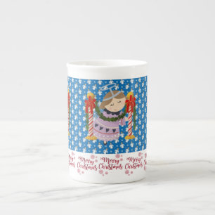 Christmas Mug, Vintage, Merry Christmas Angel Bone China Mug