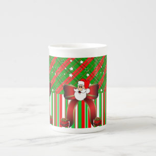 Christmas Mug, Vintage, Merry Christmas Santa Bone China Mug