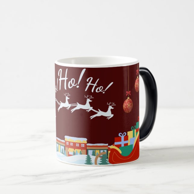 Christmas Mug with a Village, Goos and Santa (Front Right)
