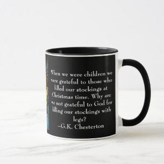 Christmas Mug with G.K. Chesterton quote