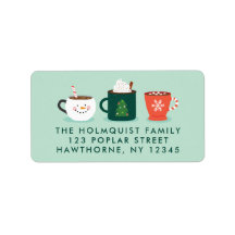 Christmas Mugs Return Address label