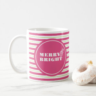 Christmas Mugs Trendy Pink and Green