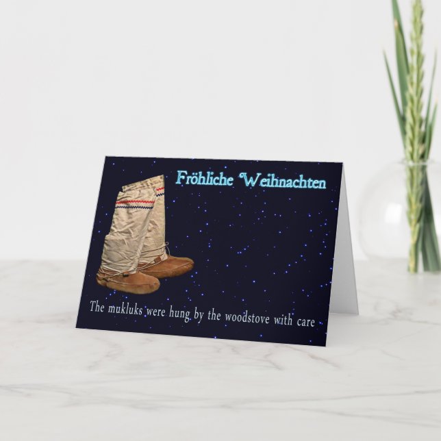 Christmas Mukluks Holiday Card (Front)