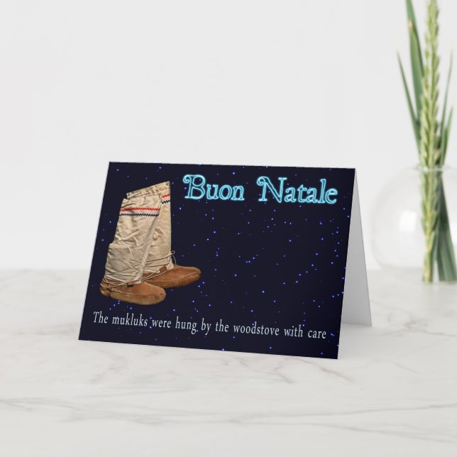 Christmas Mukluks Holiday Card (Front)