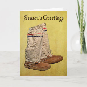 Christmas Mukluks Holiday Card