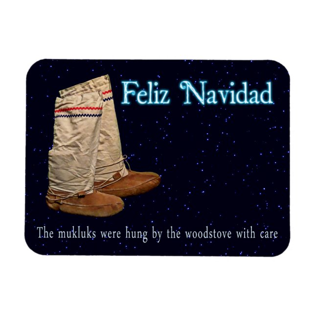 Christmas Mukluks Magnet (Horizontal)