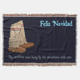 Christmas Mukluks Throw Blanket