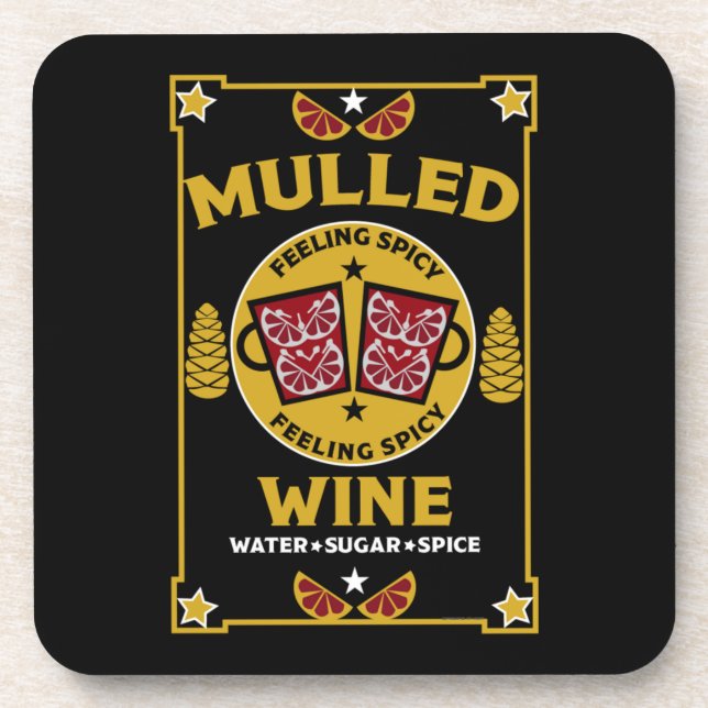 Christmas Mulled Red Wine  Coaster (Front)
