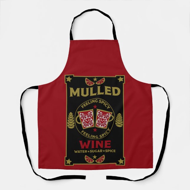 Christmas Mulled Red Wine Drink Apron (Front)