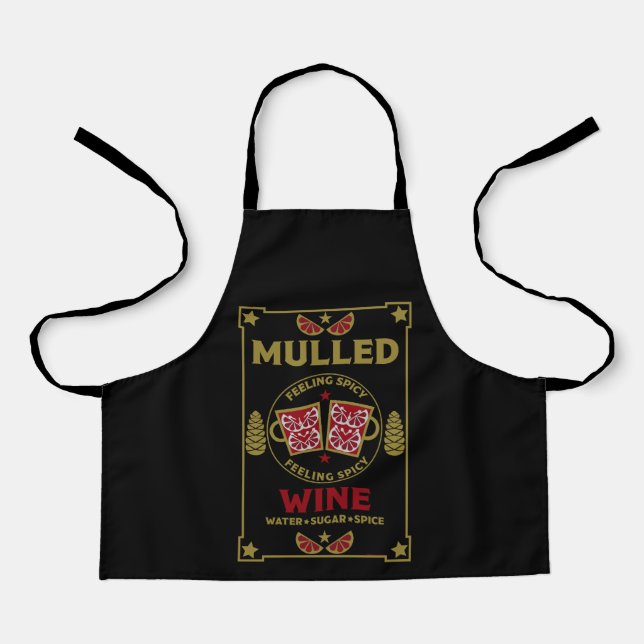 Christmas Mulled Red Wine Drink Apron (Front)