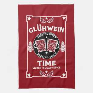 Christmas Mulled Red Wine Glühwein    Tea Towel
