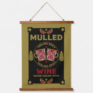 Christmas Mulled Red Wine Hanging Tapestry