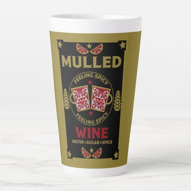 Christmas Mulled Red Wine  Latte Mug (Front)