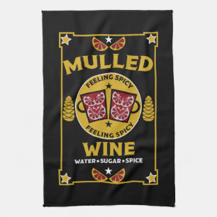 Christmas Mulled Red Wine  Tea Towel