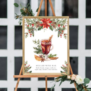 Christmas Mulled Wine Bar Signature Drink Sign