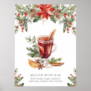 Christmas Mulled Wine Bar Signature Drink Sign