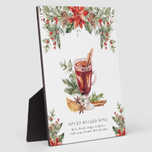 Christmas Mulled Wine Bar Signature Drink Sign Plaque