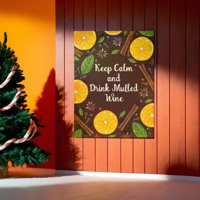 Christmas mulled wine spicy brown poster (Christmas mulled wine spicy brown poster)