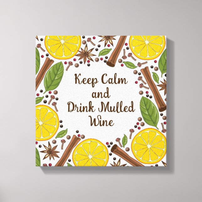 Christmas mulled wine spicy  canvas print (Front)