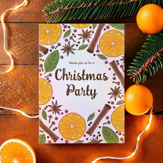 Christmas mulled wine spicy  invitation (Christmas mulled wine spicy invitation)