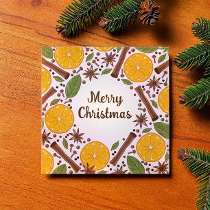 Christmas mulled wine spicy white card