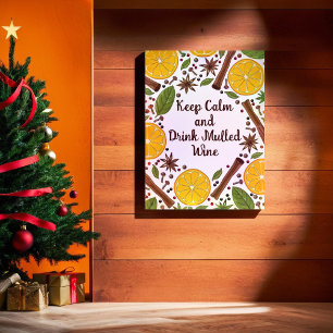 Christmas mulled wine spicy white poster