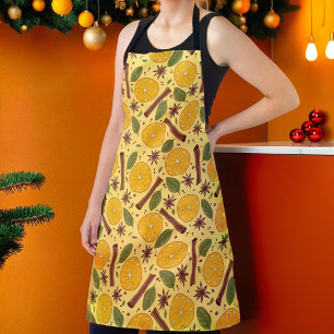 Christmas mulled wine spicy yellow apron