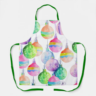 Christmas Multicolor Balls Ornaments Apron