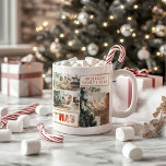 Christmas Multicolour Script Custom Photo Collage  Coffee Mug<br><div class="desc">Make this holiday season extra special with a personalised Christmas coffee or hot cocoa mug that will warm both hearts and hands. This festive design allows you to showcase up to five cherished photos of your family, friends, or favourite memories, making it a truly unique keepsake. The mug features a...</div>