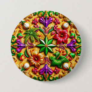 CHRISTMAS ~ Multicoloured Button