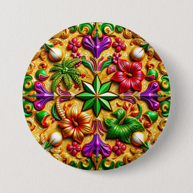 CHRISTMAS ~ Multicoloured Button (Front)