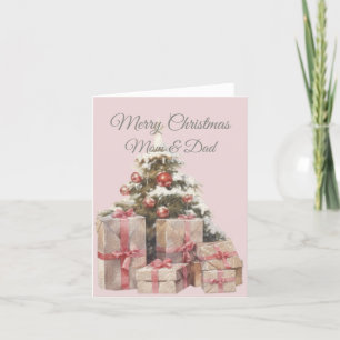Christmas Mum And Dad Thank You Card