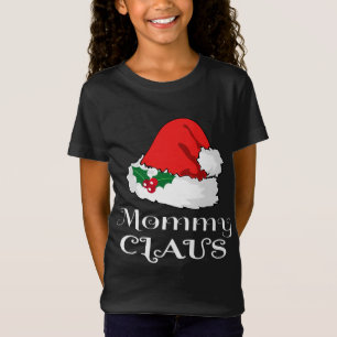 Christmas Mummy Claus Matching Pajama Santa Hat X- T-Shirt