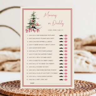 Christmas Mummy or Daddy Winter Baby Shower Game